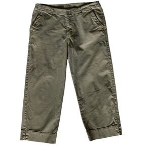 Indigo Palm Womans Sage Green Cotton Bermuda Shorts Gorpcore SZ 8